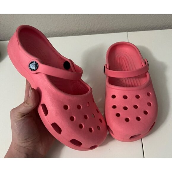 Crocs | Women's‎ Pink Slides Mules Sz 7 - Picture 1 of 6